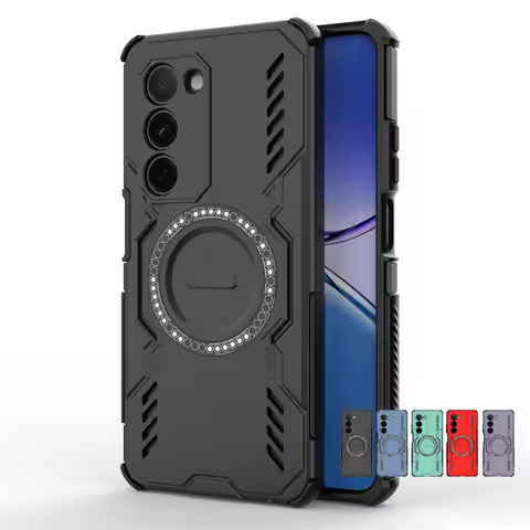 For Oppo A5m Case For Oppo A5m Shockproof Anti-knock Magnetic Adsorption Wireless Charge Back Cover 