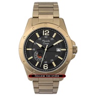 Alghani Watch Jam Tangan Pria Alexandre Christie AC 6536 ME BBNBA Stainless Steel Strap Gold Brown
