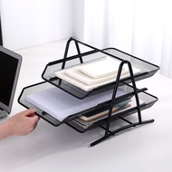 3-tier shelf for office documents Document Shelf - 3-tier Mesh Tray for Metal Office Documents and F