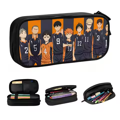 Karasuno High Haikyuu Daichi Sawamura Kawaii Pencil Cases Girls Boys Koshi Sugawara Pencil Pouch Stu