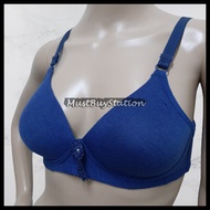 MBS 804 Size 36 - 42 Women Solid Color Cotton Non Wired Bra Cup A / B