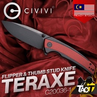 CIVIVI Teraxe - Flipper & Thumb Stud Blade Stainless Steel & G10 Handle (3.48" Nitro-V Blade) C20036
