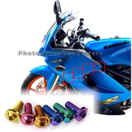 4 PIECES OF BOLT + BODY FAIRING SIDE WING NINJA RR OLD KR150 TITANIUM GR5
