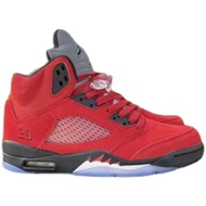 Air Jordan 5 AJ5 Black Red Big Red Angry Bull Jordan 5 Suede Basketball Shoes DD0587-600