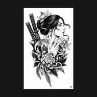 TATOMANIASTORE-semi-permanent temporary tattoo stickers Motif 71 Geisha tattoo temporary tattoo stic