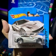 [Short Card] Hot Wheels Ferrari F12 Berlinetta Silver Short Card