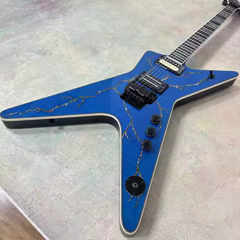 Ship from US Electric Guitar Factory Bluefin Washburn Dimebag Darrell Electric Guitar-Themed Gift Fr