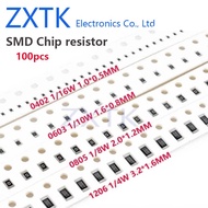 100PCS 1206 SMD chip resistor 5% ohm 0R-910R 10R 11R 12R 13R 15R 16R 20R 22R 30R 33R 47R 68R 75R 82R