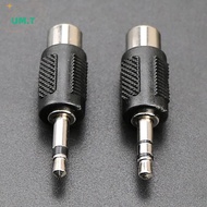 UM.T 1Pc Mono Dual Channel Plug 3.5 To AV Adapter 3.5mm Audio Head Male To Lotus RCA Female Ja Conve