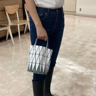 Issey Miyake Japanese Geometric Diamond Plaid Bag Women's Bag Contrast Color Bucket Bag Vegetable Basket Handbag Bucket Bag