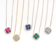 Lucky Four-Leaf Clover Necklace Simple Light Luxury Full Diamond Four-Leaf Clover Necklace Female Cl