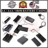 Battery Holder 9V / AA / AAA / 18650 with Wire Lead, Casing Cover with On Off Switch AAA to AA Conve