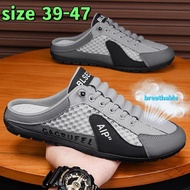Korean Fashion Men's Half Shoes Summer Breathable Lazy Shoes Men's Fashion Slip-On Half Shoes