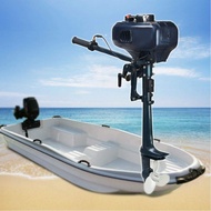 มอเตอร์นอกเรือ2 จังหวะ 3.5HP โลหะเบนซิน Outboard Motor Tiller เพลาเครื่องยนต์เรือ Water Cooling Syst