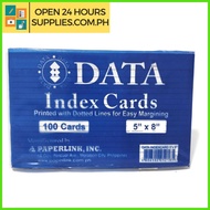 ⊙ Index Card Data 5X8 Inches 100 Sheets