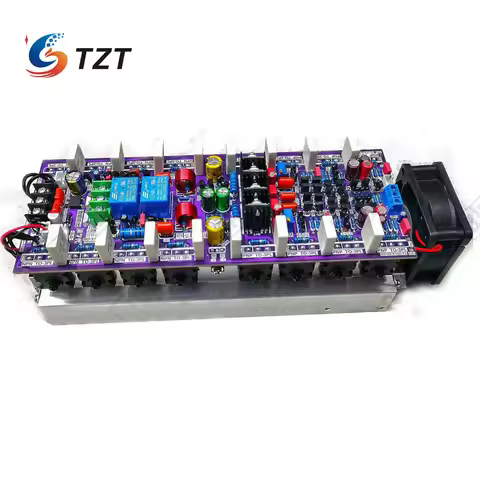 TZT DC1200S-7th DC±50V~±100V 600W+600W Power Amplifier Board Dual Channel 8 Pairs of C5200/A1943/NJW