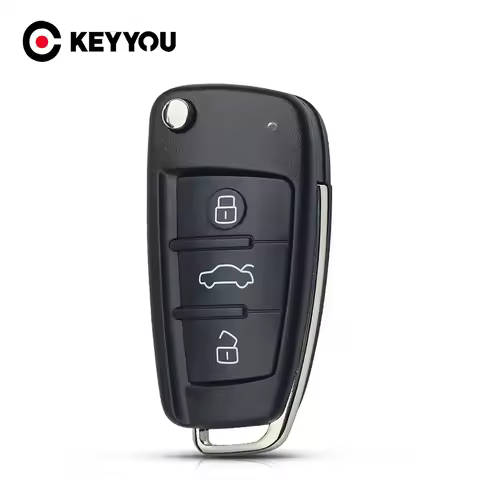 Dandkey Remote Replacement Car Key Shell Case Uncut Blade For A udi A2 A3 A4 A6 A6L A8 Q7 TT Flip Fo