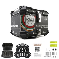 Motorcycle Aluminum Rear Luggage Box Moto Top Case 45L 55L 65L Universal Motorcycle Box Helmet Key L