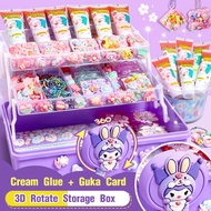 343 pcs DIY Cream Sticker Tool Set Guke Luxury Full Set Box Kids Toys Keychain with Material Package