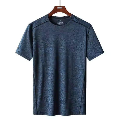 Quick Dry Sport T Shirt Men 2024 Short Sleeves Summer Casual Cotton Plus Asian Size M-5XL 6XL 7XL To
