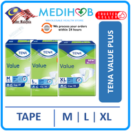 TENA VALUE ADULT DIAPERS M/L/XL