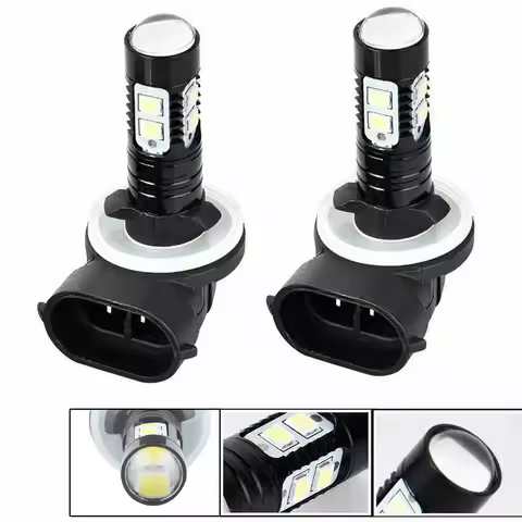 2x H27 881 880 LED Fog Lamps Light 881 880 White 6000K 50W High Power Auto Bulbs 20000LM Beam H1 H3 