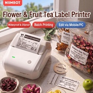 NIIMBOT B31 B1 Thermal Printer Sticker Label Waterproof Floral Tea Packaging Custom Barcode