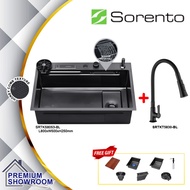 (Honeycomb) SORENTO Multifunction Kitchen Sink COMBO Set / S/Steel Sink (BLACK) SRTKS8053-BL + 71SS-