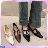 Square Toe Thi ck Heel Shoes Fashion Women's