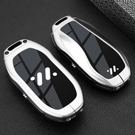 ซองกุญแจรถยนต์แบบครอบเต็มโลหะสำหรับ Ls6 Ls7 รุ่นใหม่ 2025 ซองกุญแจรถยนต์แบบพกพาพร้อมช่องใส่บัตรแบบหน