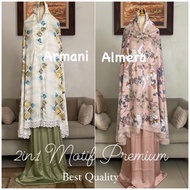 Mukena 2in1 Motif Premium Best Quality Armani dan Almera Jumbo dan