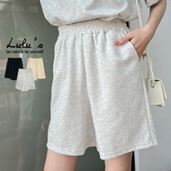 LULUS [A04220057] C-Waist Elastic Five-Point Cotton Pants 3 Colors220421