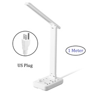 {DFTHN} Extension wire socket With 2 universal plug and 2 USB port charging with foldable reading la