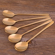 Long Handle Brass Spoon Household Spoon Thickened Solid Handmade Rice Spoon Pure Copper Spoon Copper