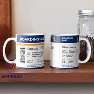 Boarding Pass Gift Tea Ceramic Coffee Mug
