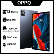 Tablet PC Asal OPPQ 12 Inci 12GB + 512GB Tablet PC Android 12 Inci Skrin Penuh Skrin Besar Wifi 5G Dual SIM Dwi Siap Sedia Kanak-kanak Belajar Tablet Gudang Tablet Permainan Murah Tablet Murah 5G