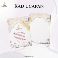 Kad Ucapan Hiqmah [Free Ribbon] Add On Dgn Setiap Pembelian Telekung Pakej Hadiah] Masukkan ucapan d