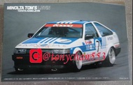 Fujimi 1 比 24 Toyota AE86 Levin minolta  tom's 模型車