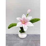 Handmade fussy flower - Big Lily (white)