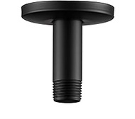 OFFO Shower Arm with Flange 3 Inches Ceiling Mount Replacement Rain Shower Head Straight Arm Ceiling-Mounted For Fixed Shower Head &amp; High Pressure Rain Matte Black