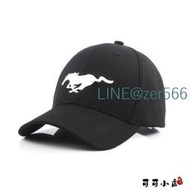 【福特Ford野馬Mustang帽子黑色刺繡車標志棒球帽F1賽車帽戶外運動防曬鴨舌帽遮陽帽4S店禮品帽子