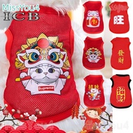 Dog Clothes Cartoon Pet Vest Teddy Clothes New Year Dog Clothes Vest Clothes Small Dogs Poodle Cat C