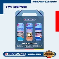 (3 IN 1 ADDITIVES) PROFI-CAR Engine Flush + Injection Cleaner + Mos2 Oil Additive