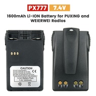 【DC-62】7.4V 1600mAh Replacement Li-ion Battery for Puxing PX-328 PX-777 PX-888K PX888 PX728 Plus WEI