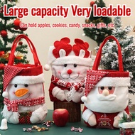 ✨Christmas Eve Apple Bag✨ Large Capacity Knitted Fabric Handheld Decorations Christmas Gift Bag Flip