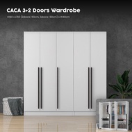 CACA 5FT (3+2) DOORS WARDROBE WITH SHELF / almari baju /kabinet baju / almari baju budak /wardrobe clothes