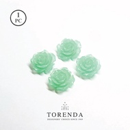 MAWAR HIJAU Torenda Rose Acrylic Green (20mm) - Sequin Flower (Flower Beads) Rose Beads / PCS
