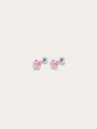 MINIMALIST LAB Titanium Star Coloured Diamond Stud Barbell Earrings Anting-Anting Stud Bintang Titan
