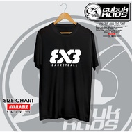 3X3 BASKETBALL LOGO T-SHIRT - GUBUK.KAOS