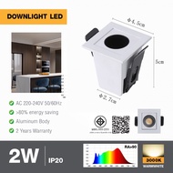 LOCAL789 EILON Downlight 1x2W Warm Light Model Tl-2201/WH White The Shop Is Here.